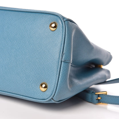 Prada Saffiano Galleria Small Double Zip Tote Turchese 12 of 17