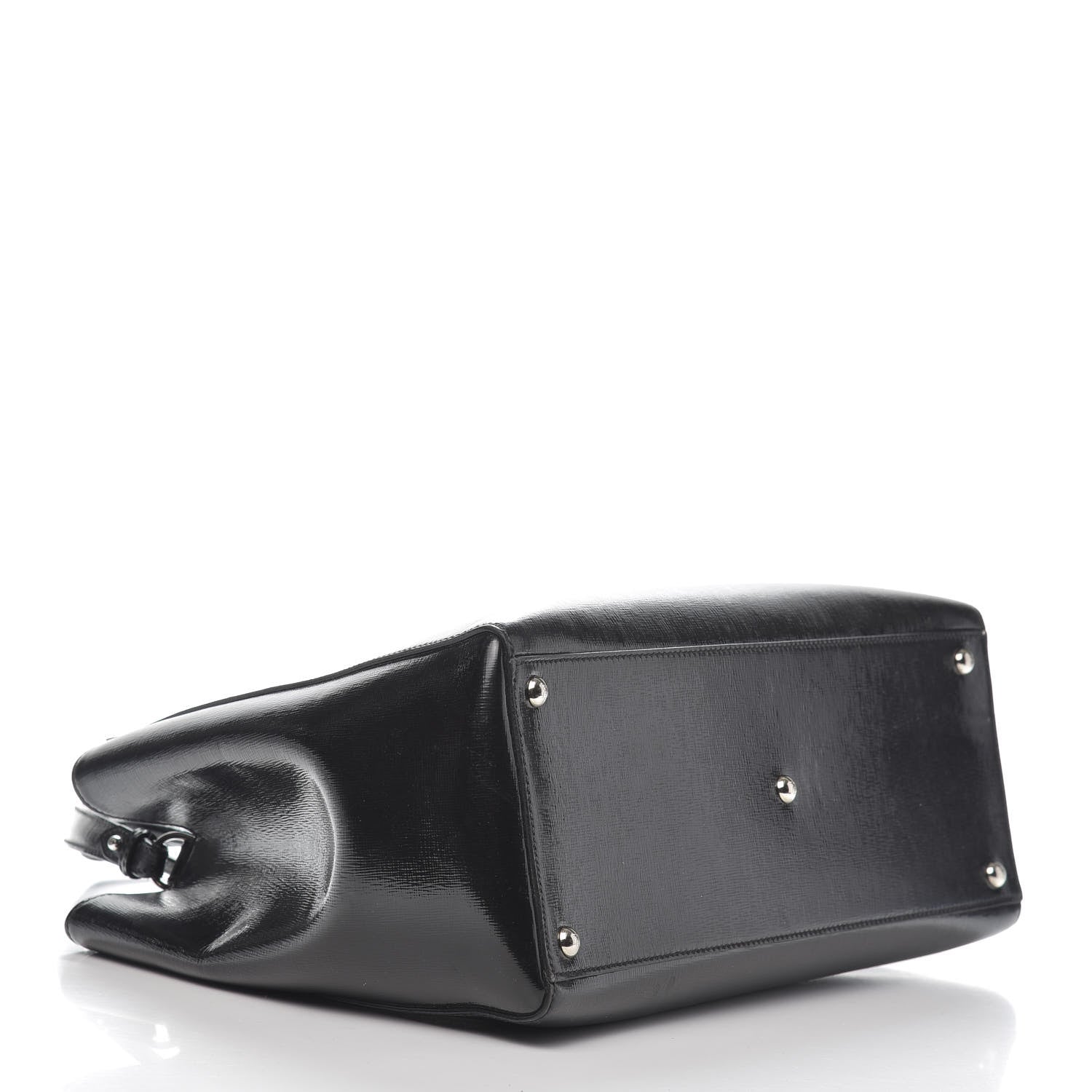 Fendi Patent Vitello Elite Regular 2Jours Tote Black 4 of 11