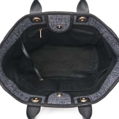 Chanel Lurex Boucle Medium Deauville Tote Black 5 of 11