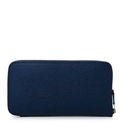 Hermes Epsom Silk'In Wallet Bleu Saphir 1 of 7