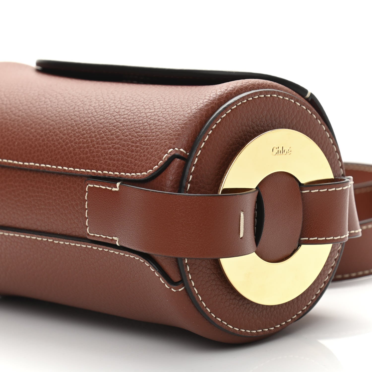 Chloe Small Grain Smooth Calfskin Mini Darryl Crossbody Sepia Brown 10 of 10