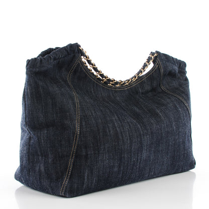 Chanel Denim Coco Cabas Tote Blue 3 of 7