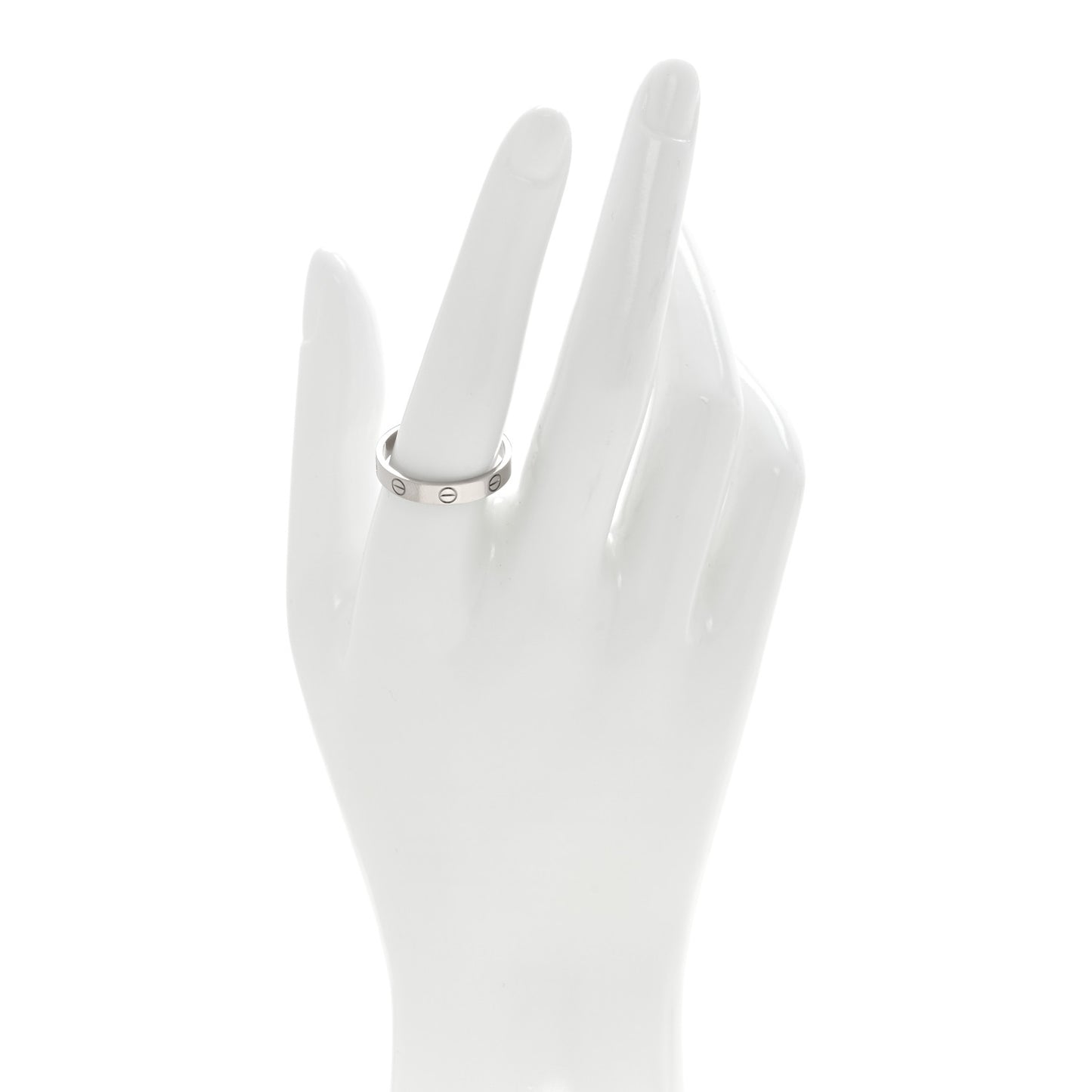 18K White Gold 3.5mm LOVE Wedding Band Ring 59 8.75