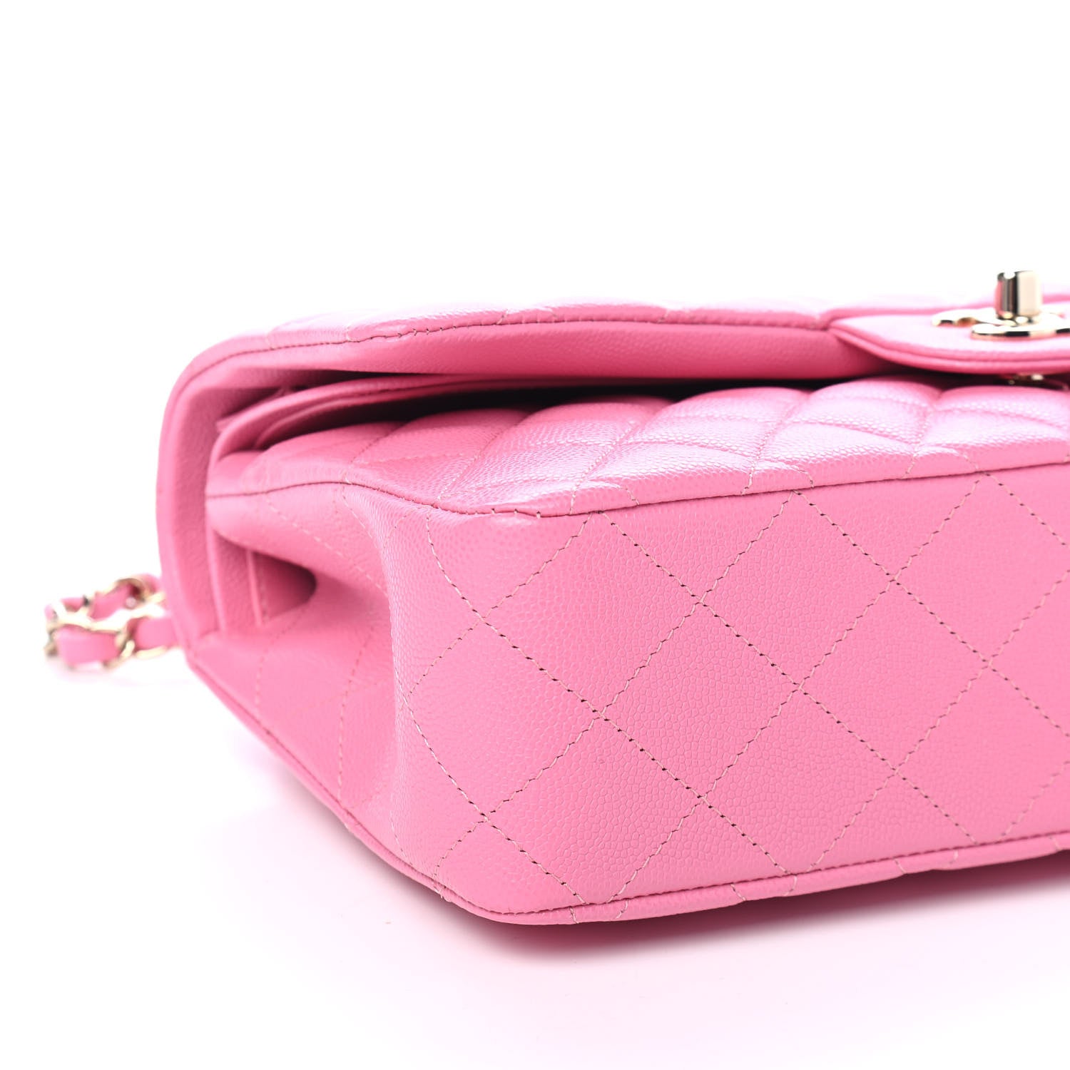 Chanel Caviar Quilted Medium Double Flap Pink 7 of 8