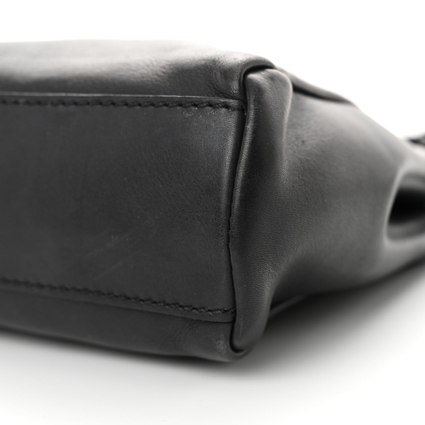 Vitello Saddle Mini Peekaboo Iconic Satchel Black