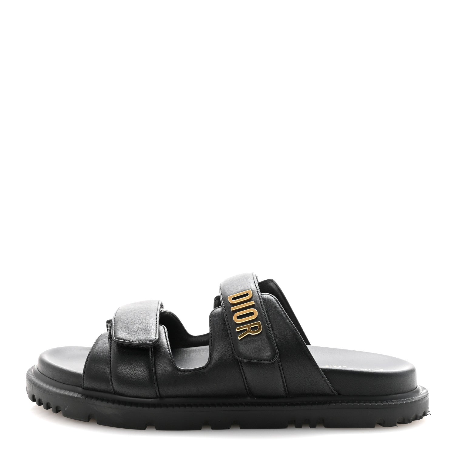 Christian Dior Lambskin Dioract 10mm Sandals 39 Black 1 of 10