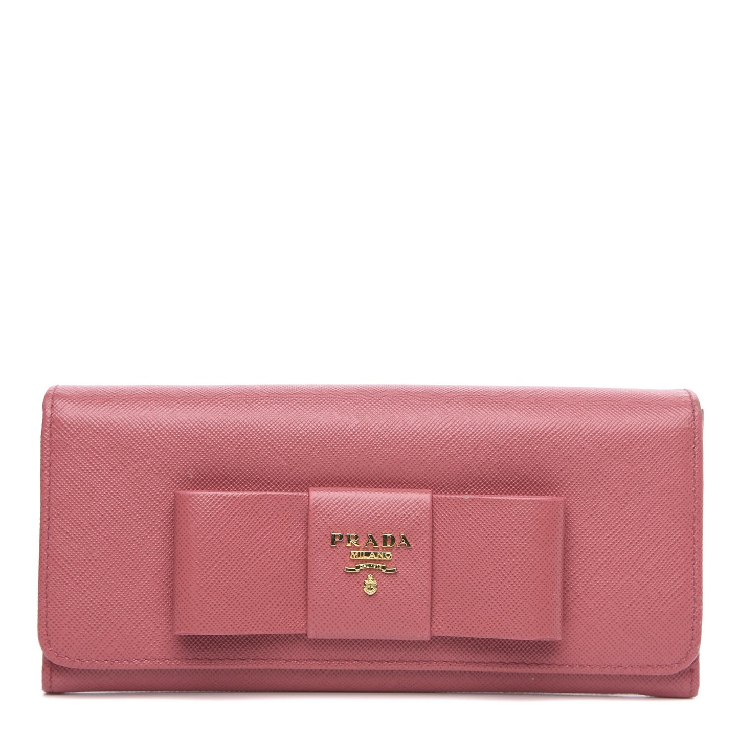 Saffiano Bow Continental Wallet Peonia