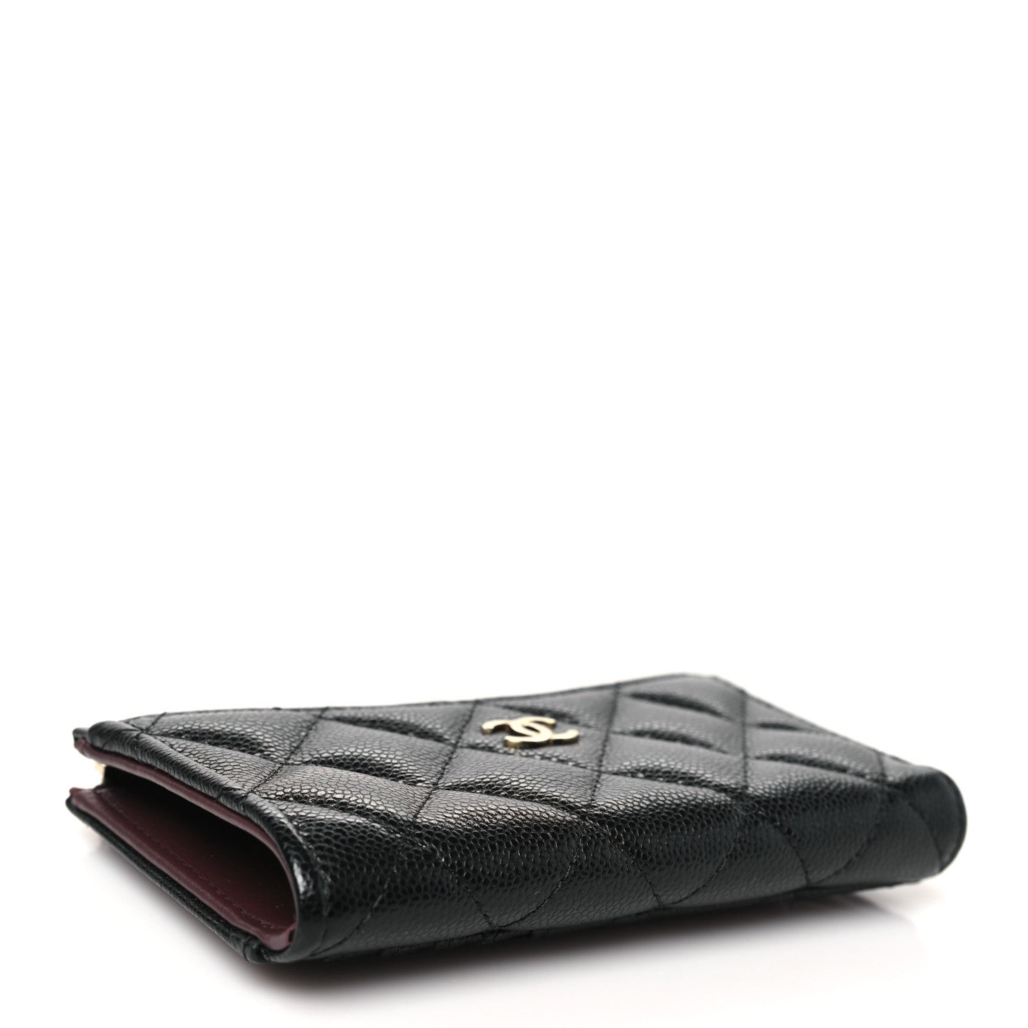 Chanel Caviar Quilted CC Zip Around Card Holder Black 4 of 9