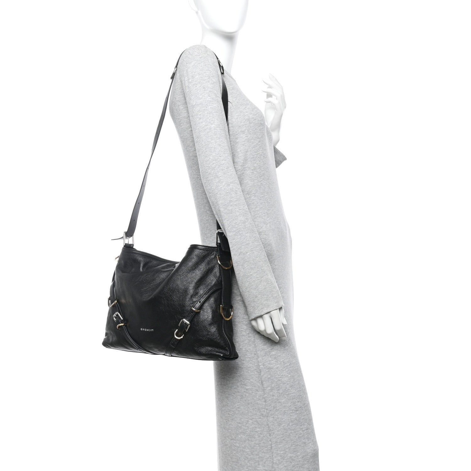Givenchy Calfskin Medium Voyou Bag Black 2 of 10