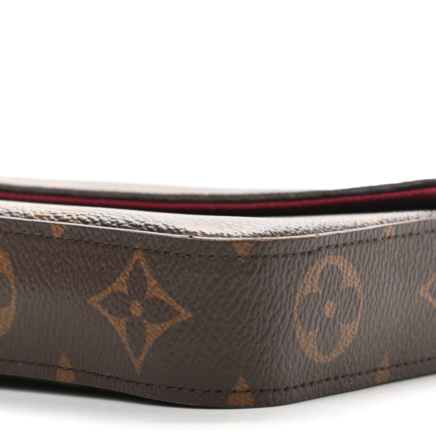 Monogram Pochette Felicie Chain Wallet Fuchsia