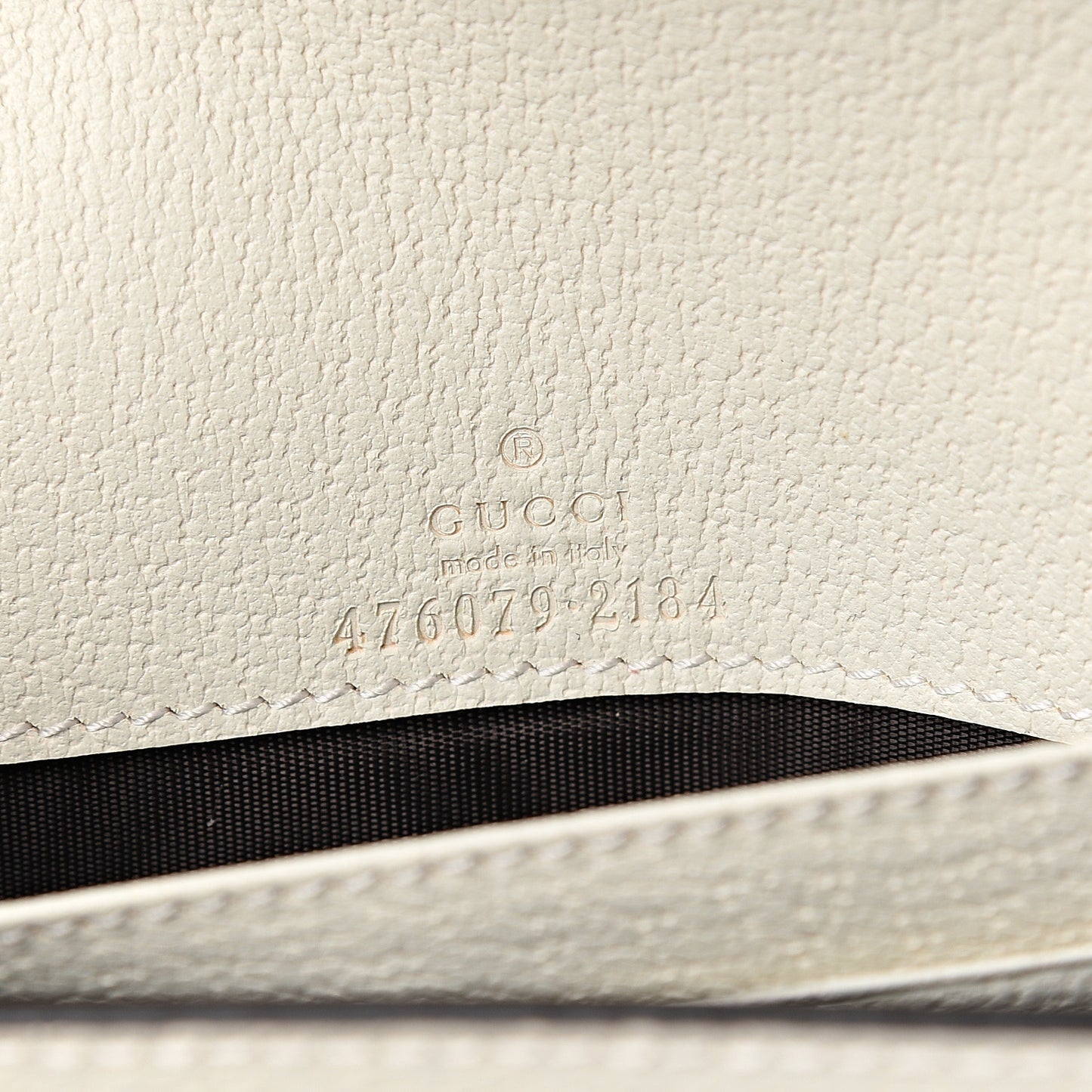 GG Supreme Monogram Web Queen Margaret Chain Wallet White
