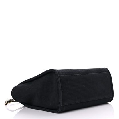 Chanel Mixed Fibers Small Deauville Tote Black 5 of 12