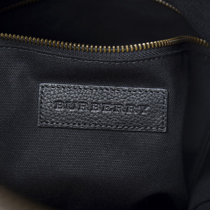 Burberry Grainy Calfskin Mega Check Armley Folding Messenger Black 9 of 13