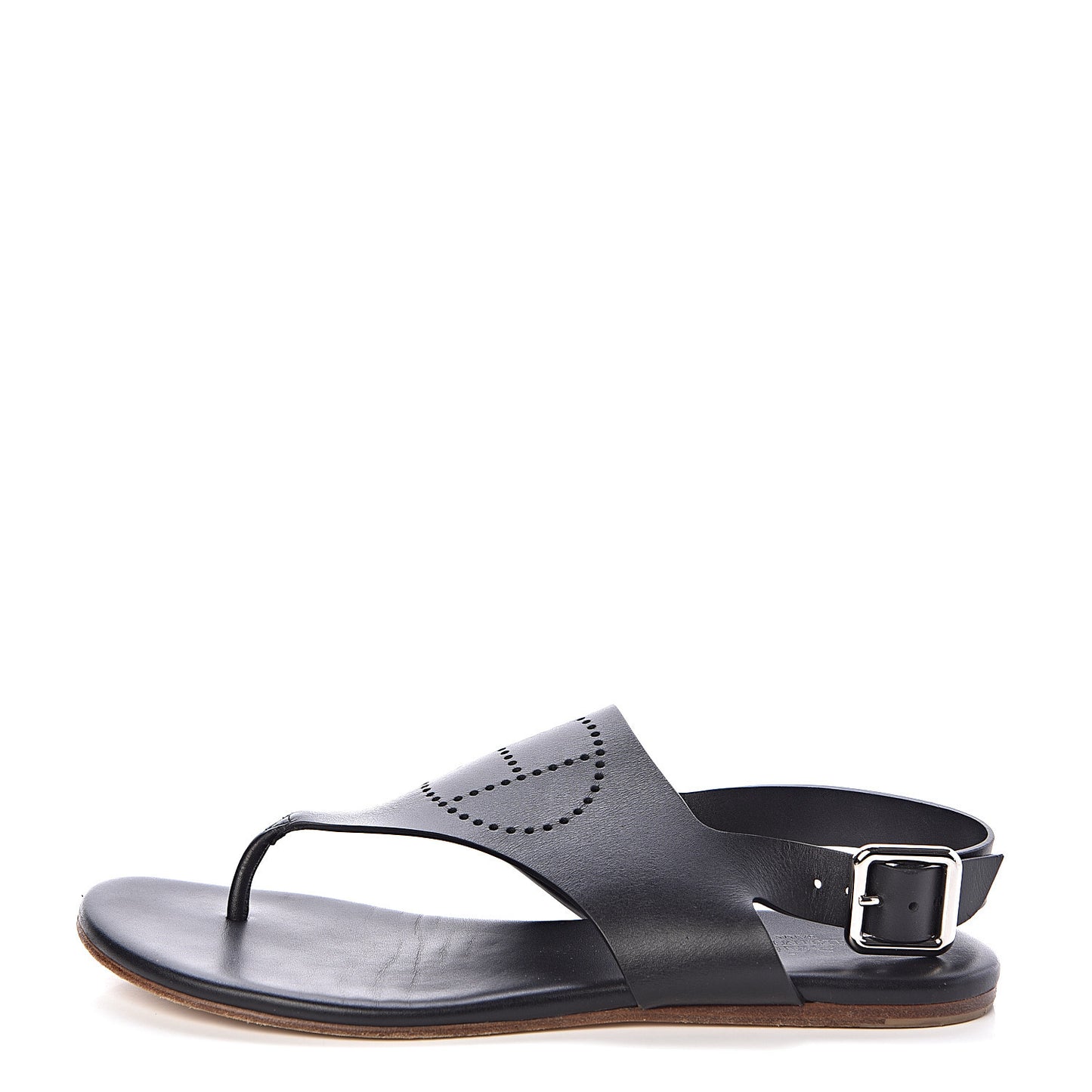 Calfskin Kola Sandals 38 Black