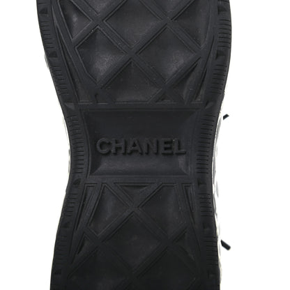 Chanel Suede Calfskin Velvet Grosgrain CC Sneakers 36 Black 5 of 7