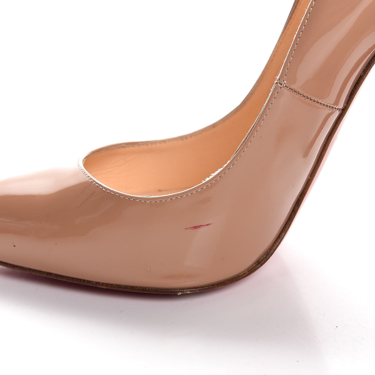 Christian Louboutin Patent Pigalle 120 Pumps 38 Nude 15 of 16