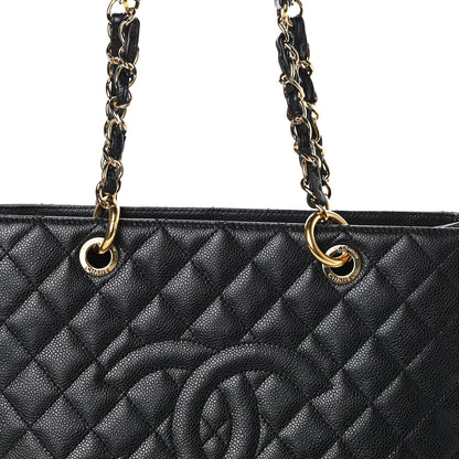 Chanel Caviar Quilted Grand Shopping Tote GST Black 8 of 11