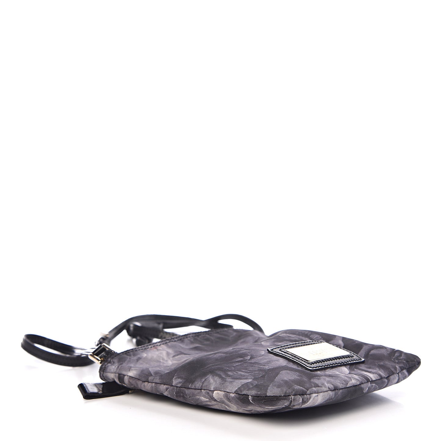 Nylon Floral Crossbody Dark Grey