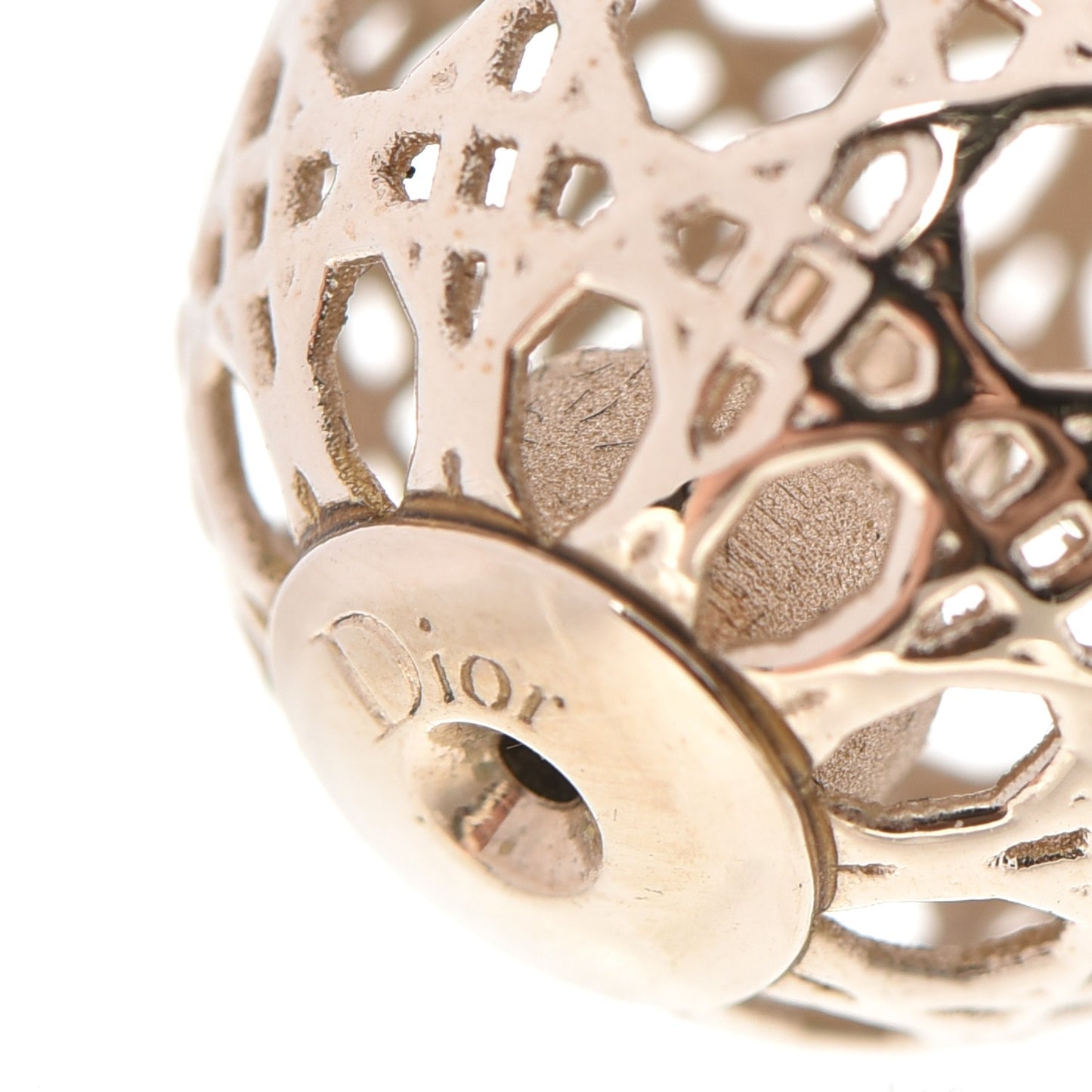 Cannage Mise En Dior Tribal Earrings Gold