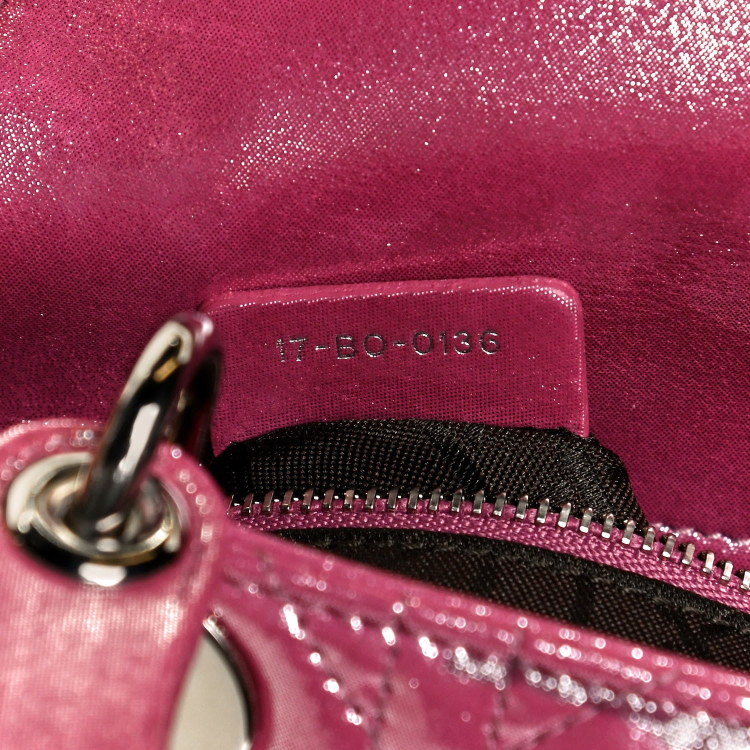 Christian Dior Metallic Lambskin Cannage Mini Lady Dior Rose Cherie 7 of 9
