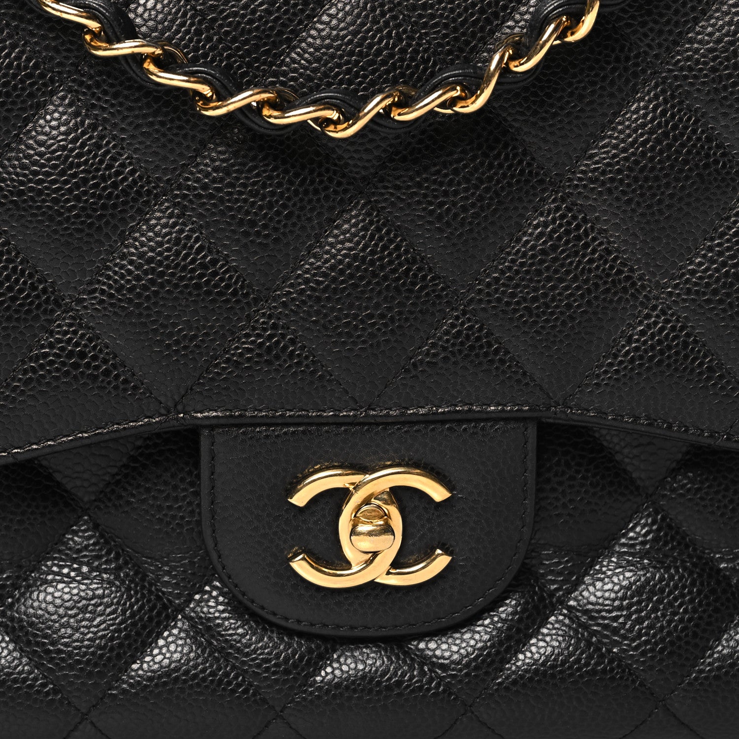 Chanel Caviar Quilted Jumbo Double Flap Black 8 of 10