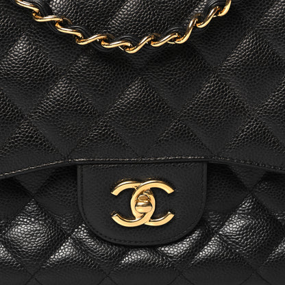 Chanel Caviar Quilted Jumbo Double Flap Black 8 of 10