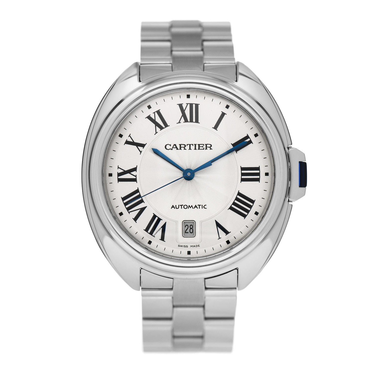 Cartier Stainless Steel 40mm Cle De Automatic Watch 1 of 5