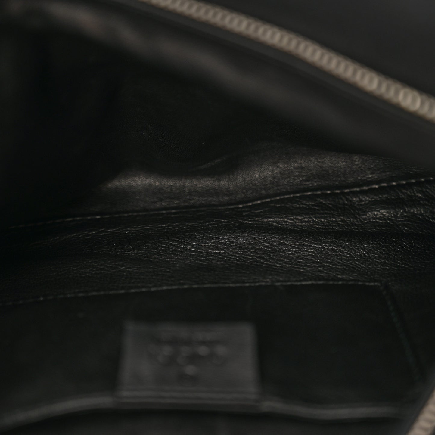 Snakeskin Bamboo Croisette Clutch Black