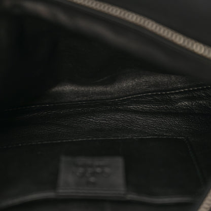 Gucci Snakeskin Bamboo Croisette Clutch Black 5 of 11