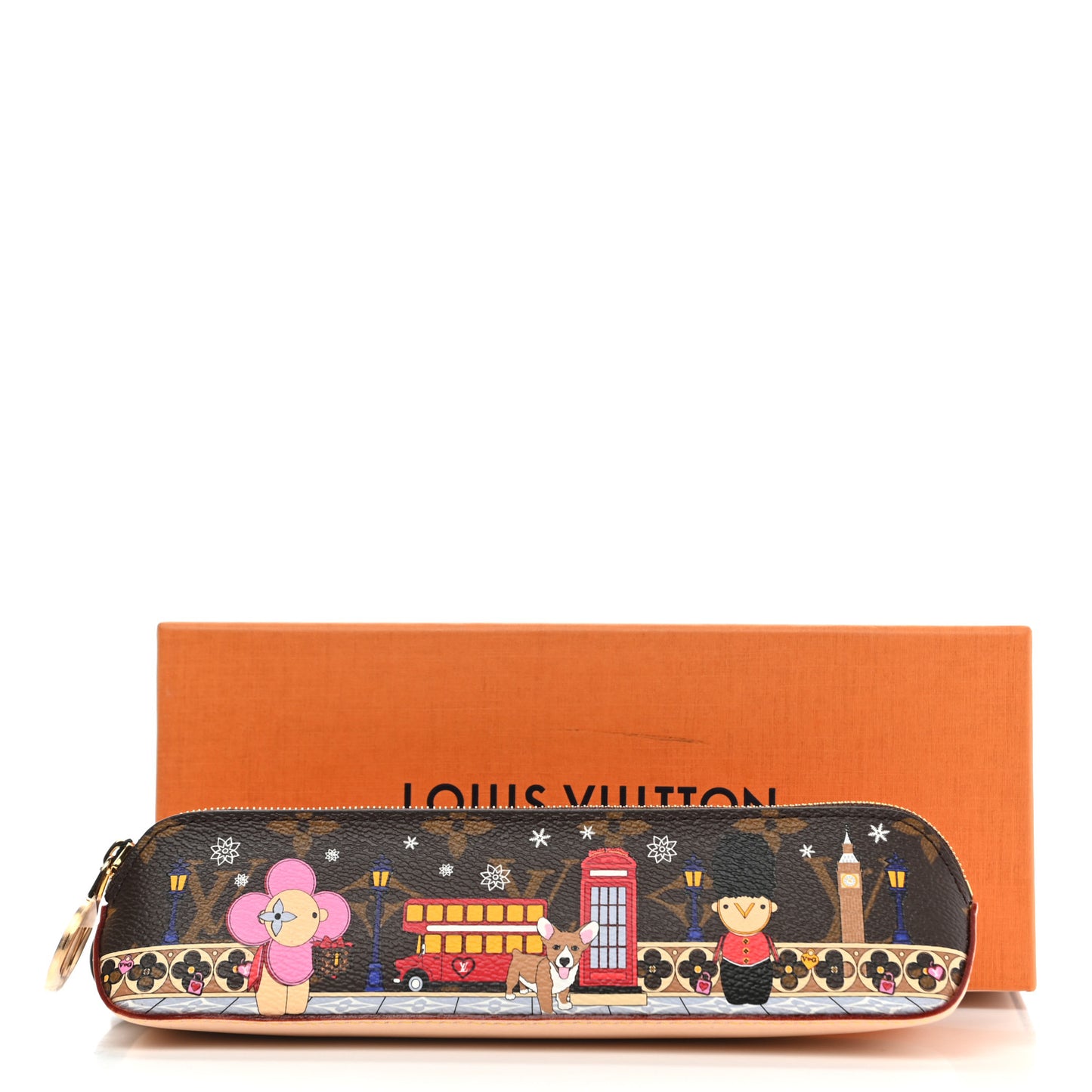 Monogram Monogram 2021 Christmas Animation London Elizabeth Pencil Pouch Coquelicot