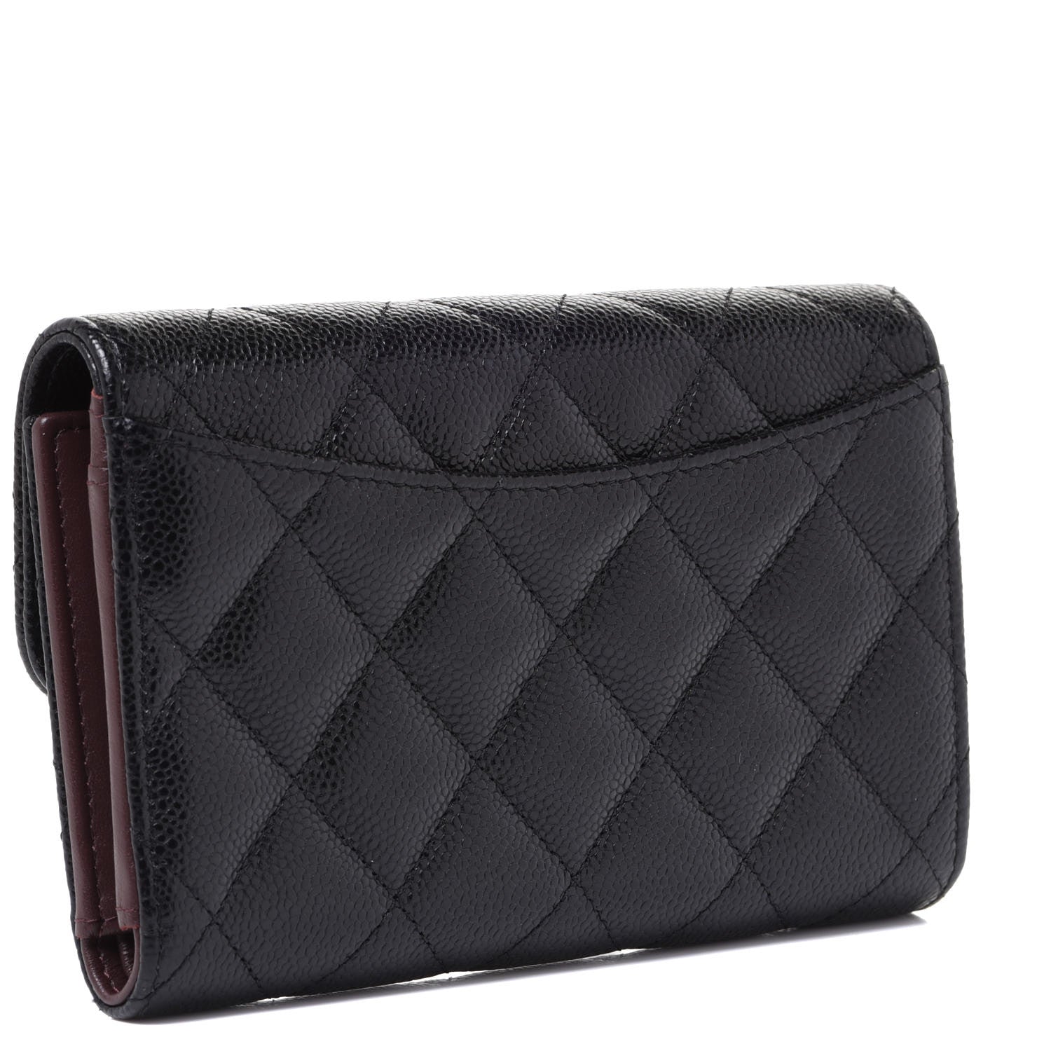Chanel Caviar Quilted Medium Flap Wallet Black 3 of 9