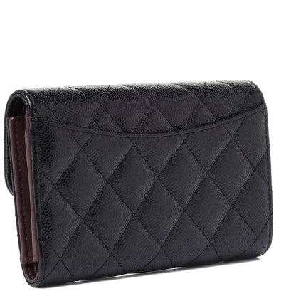 Chanel Caviar Quilted Medium Flap Wallet Black 3 of 9