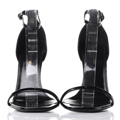 Saint Laurent Patent Calfskin Opyum 110 Sandals 39 Black Gold 2 of 11