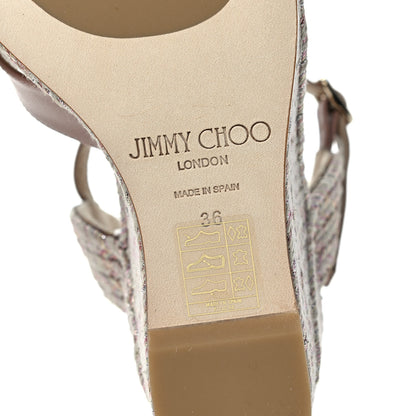 Jimmy Choo Nappa Dellena 100 Espadrille Wedges 36 Ballet Pink 5 of 8