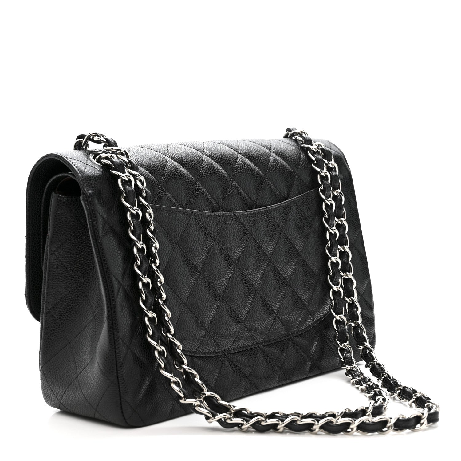 Chanel Caviar Quilted Jumbo Double Flap Black 3 of 11