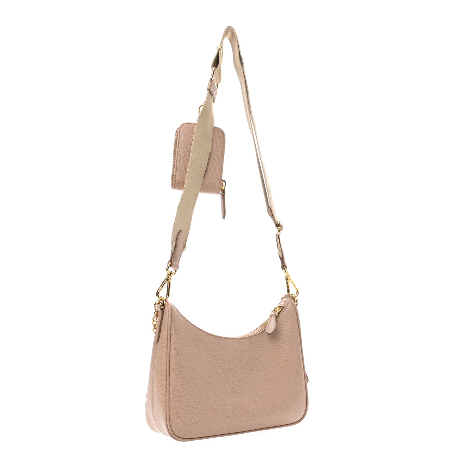 Prada Saffiano Re-Edition 2005 Shoulder Bag Cammeo Beige 3 of 13