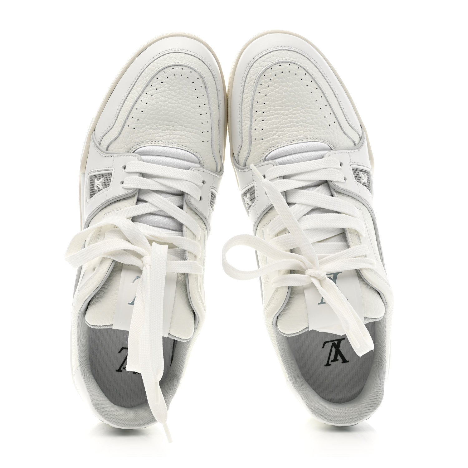 Louis Vuitton Calfskin Mens LV Trainer Sneakers 9 White 2 of 11