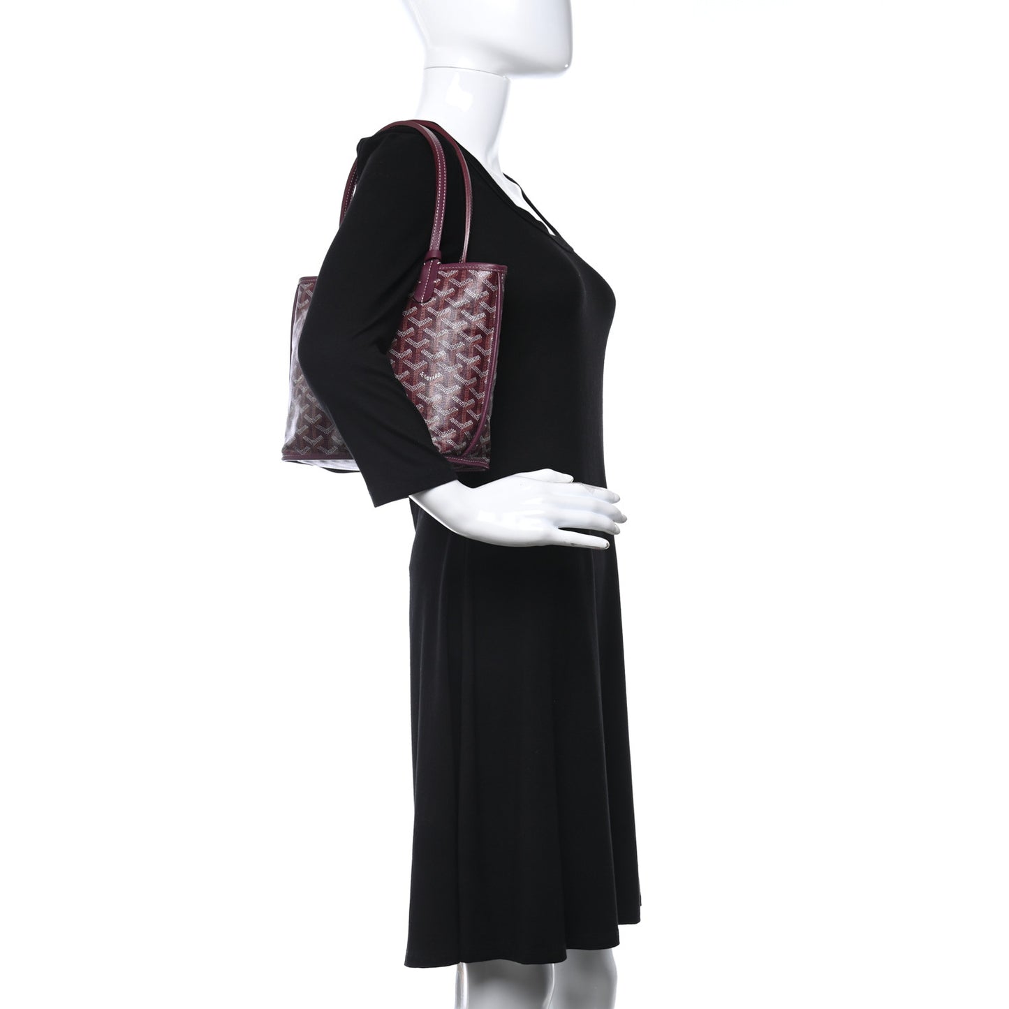 Goyardine Reversible Mini Anjou Burgundy