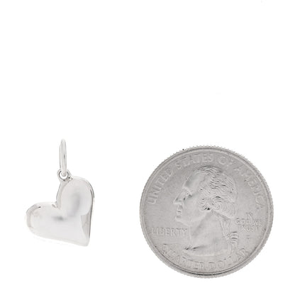 Tiffany Sterling Silver Diamond Etoile Heart Charm 2 of 4