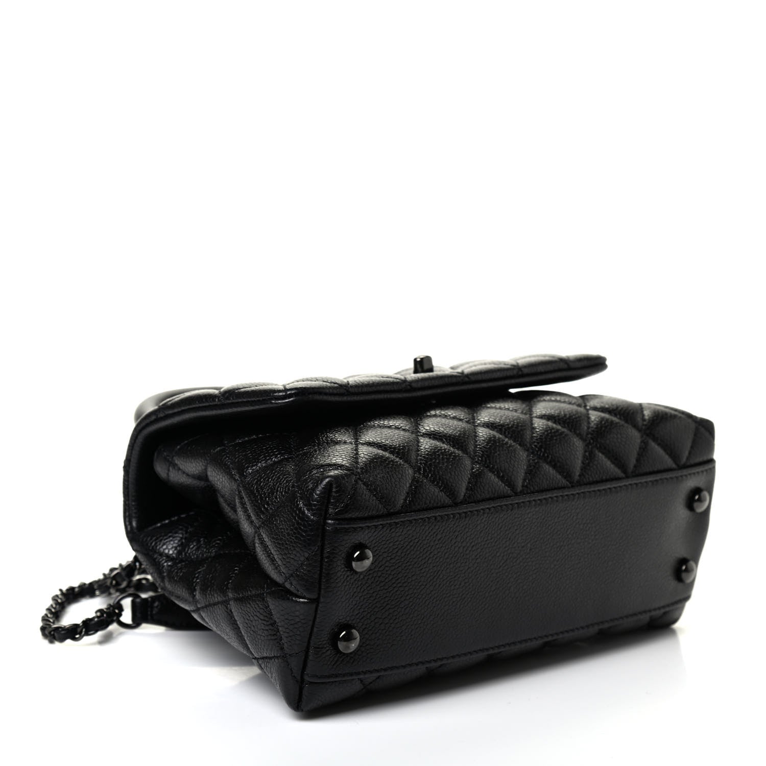 Chanel Caviar Quilted Mini Coco Handle Flap So Black 3 of 4