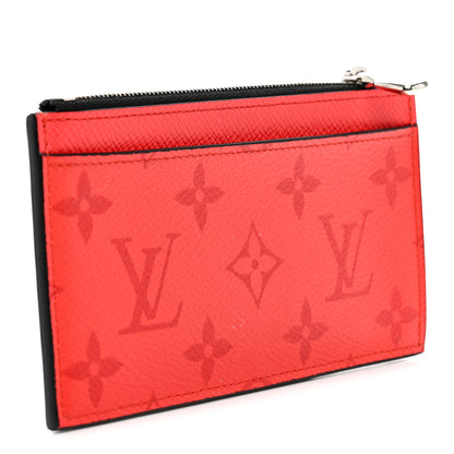 Louis Vuitton Taigarama Coin Card Holder Fire Red 3 of 6