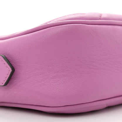 Gucci Calfskin Matelasse Mini GG Marmont Chain Shoulder Bag Candy Mousse 9 of 12