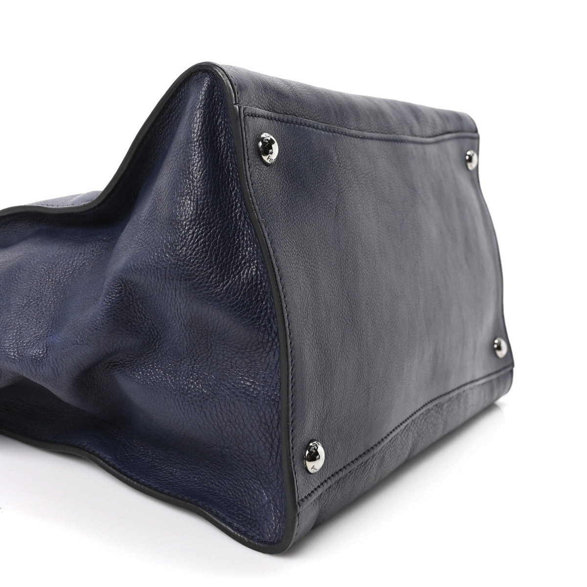 Prada Glace Calfskin Twin Pocket Tote Bluette 9 of 10