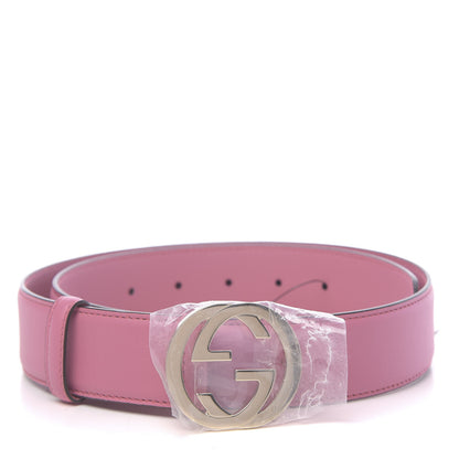 Gucci Moon Calfskin Interlocking G 37mm Belt 80 32 Glossy Pink 1 of 5