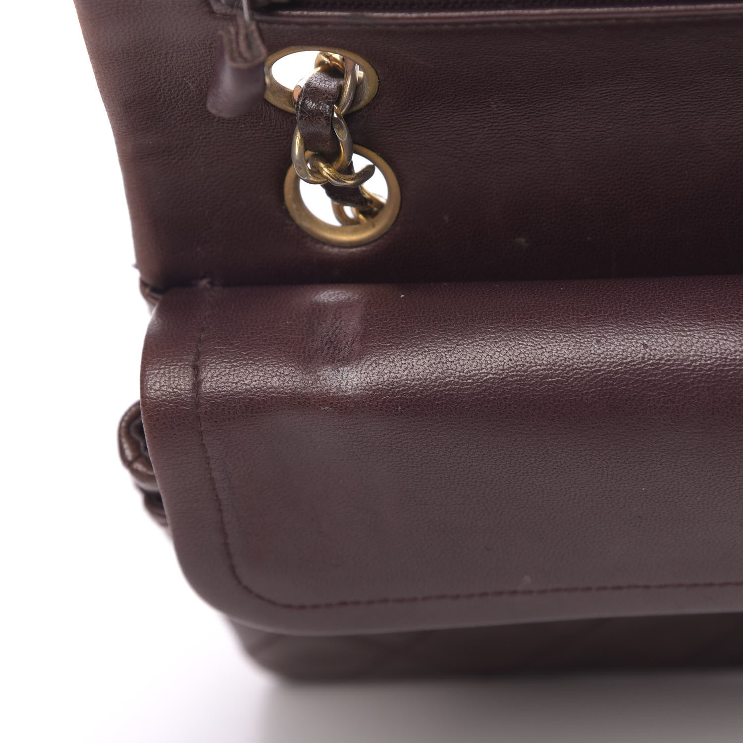 Chanel Lambskin Quilted Small Double Flap Burgundy 11 of 13