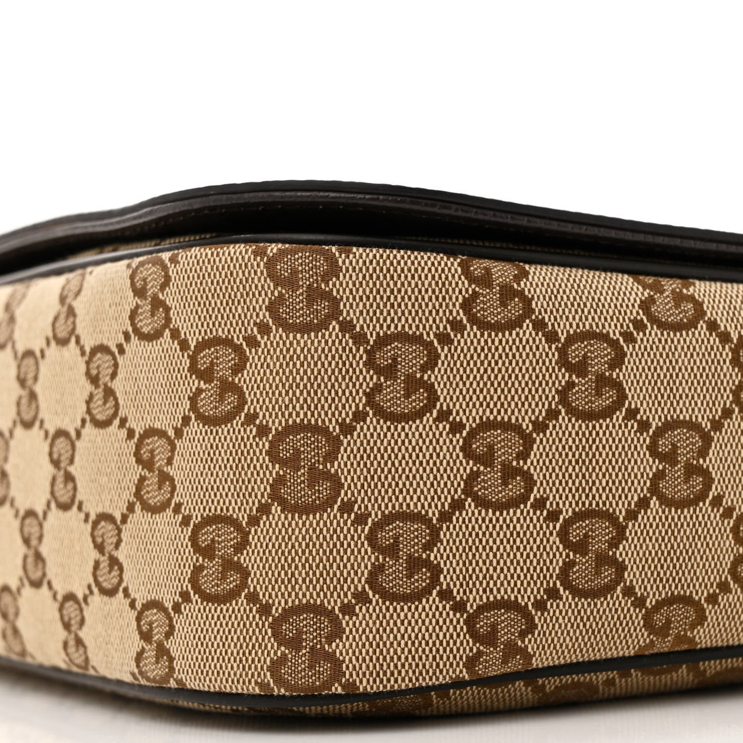 Monogram Flap Messenger Bag Beige Dark Brown