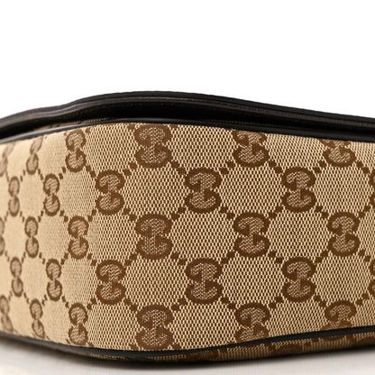 Gucci Monogram Flap Messenger Bag Beige Dark Brown 10 of 13