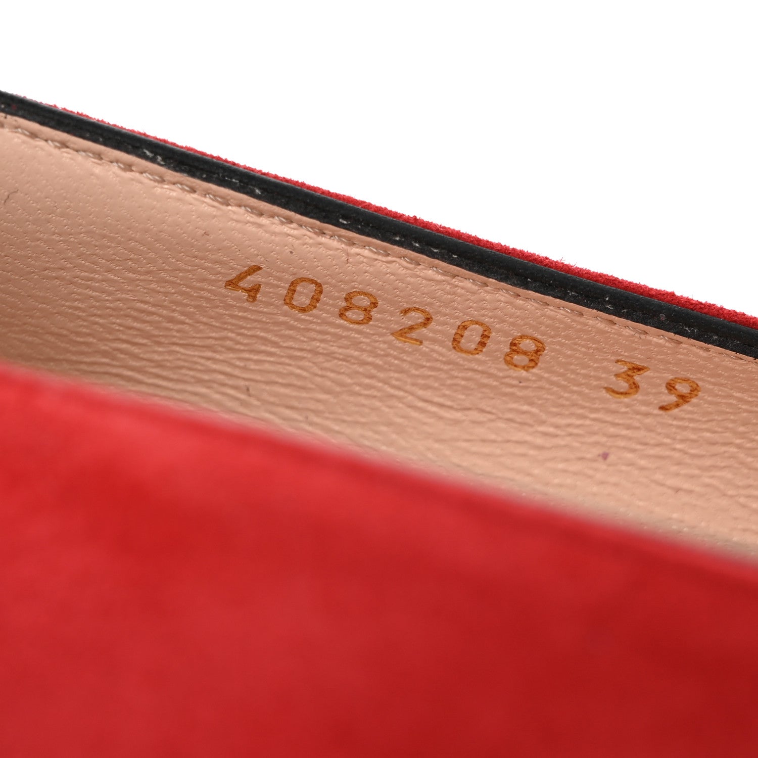 Gucci Kid Scamosciato GG Marmont Fringe 50mm Loafer Pumps 39 Vulcanic Red 9 of 10