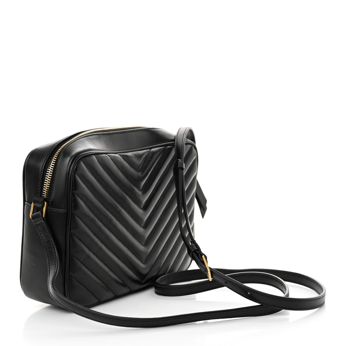 Calfskin Matelasse Monogram Lou Camera Bag Black