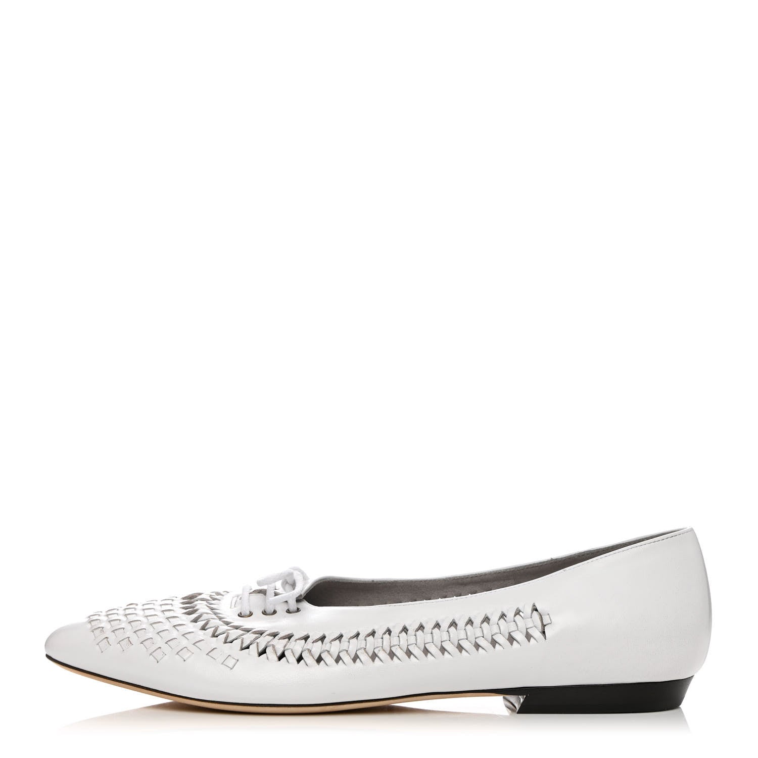 Saint Laurent Calfskin Flats 39 White 1 of 12